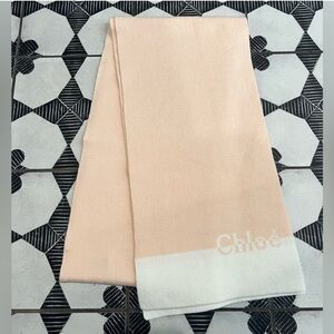 Chloé pink and white scarf